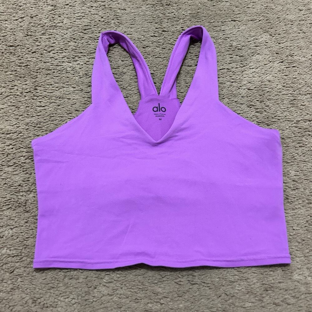 ALO YOGA Women's Airbrush Real Bra Crop Tank Size M